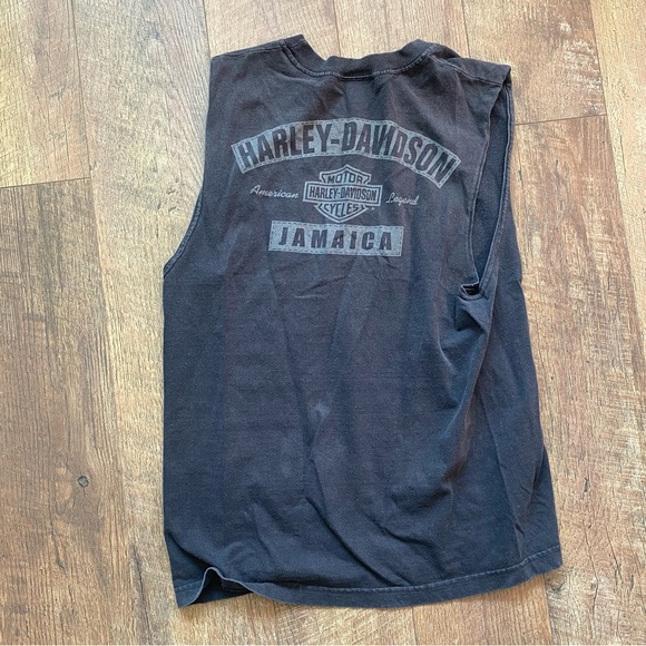 Harley-Davidson Black Sleeveless Tee, double sided print, size Small, 25$ - Picture 3 of 3